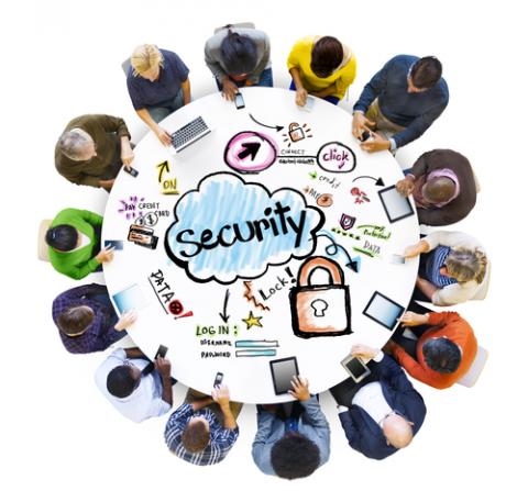 Community gathered around online security. Image courtesy Rawpixel/shutterstock.com Community gathered around online security. Image via Rawpixel/shutterstock.com
