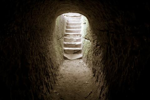 An empty tomb. Image via ehrlif/shutterstock.com An empty tomb. Image via ehrlif/shutterstock.com