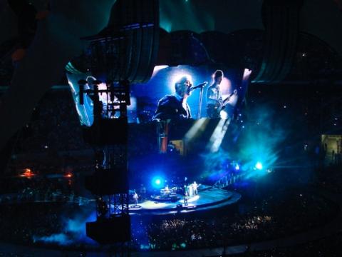 U2 performs in Milan, Italy. Photo courtesy Valeria73/shutterstock.com