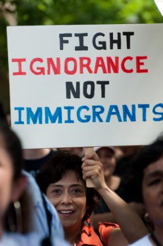 Immigration reform rally in 2010 in Washington, D.C., Ryan Rodrick Beiler / Shutterstock.com Immigration reform rally, Ryan Rodrick Beiler / Shutterstock.com