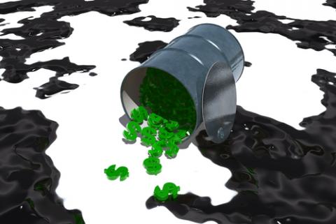 Oil barrel filled with money. Illustration courtesy BobbyWjr/shutterstock.com Oil barrel filled with money. Illustration courtesy BobbyWjr/shutterstock.com