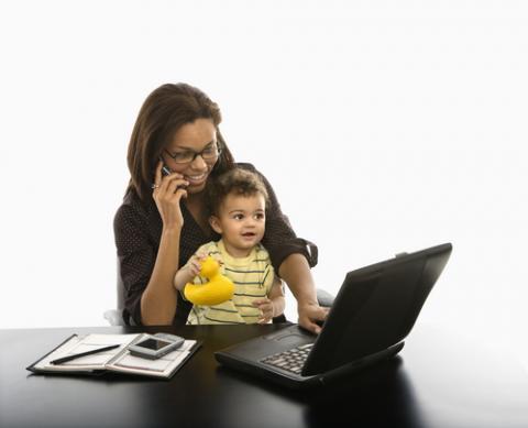 Working mother illustration, iofoto / Shutterstock.com Working mother illustration, iofoto / Shutterstock.com