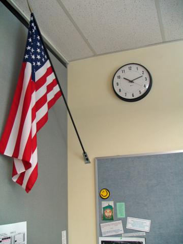 American flag in a school. Photo via RNS/shutterstock.com American flag in a school. Photo via RNS/shutterstock.com
