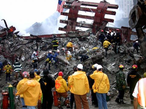 Ground Zero on Sept. 20, 2001. Ground Zero on Sept. 20, 2001.