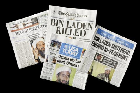 Seattle Times and other U.S. newspapers report the death of Osama bin Laden. Carolina K. Smith, M.D. / Shutterstock.com Carolina K. Smith, M.D. / Shutterstock.com