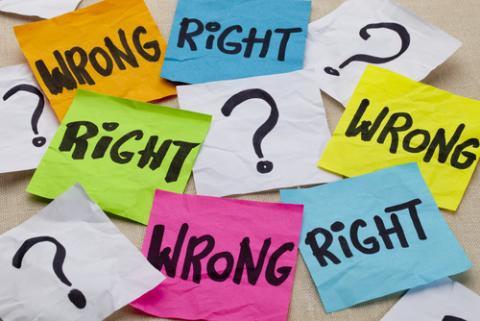 Right and Wrong image, marekuliasz /Shutterstock.com Right and Wrong image, marekuliasz /Shutterstock.com