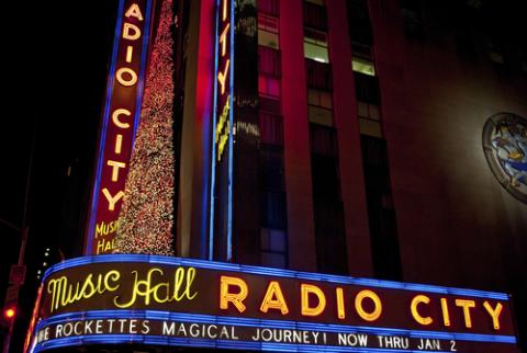 Radio City Music Hall is home to the annual "Christmas Spectacular." Andrew F. Kazmierski / Shutterstock.com