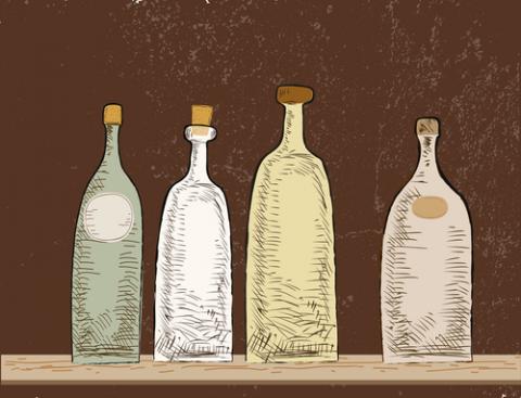 Bottles On Shelf. vividvic / Shutterstock vividvic / Shutterstock
