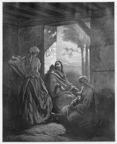 Drawing of Mary, Martha, and Jesus by Gustave Dore. Courtesy Nicku/shutterstock.com Drawing of Mary, Martha, and Jesus by Gustave Dore. Courtesy Nicku/shutterstock.