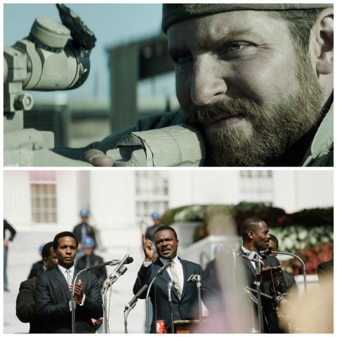 Images via 'American Sniper' and 'Selma Movie' on Facebook.