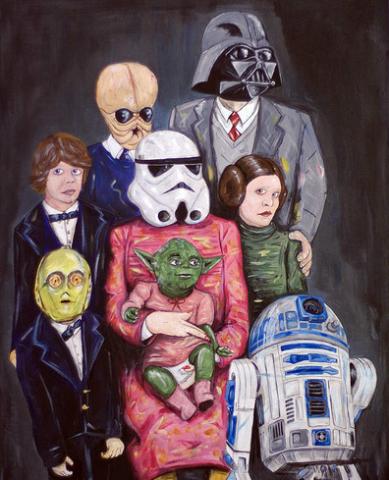 Star Wars family portrait via Steven Quinn / Star Wars blog. Star Wars family portrait via Steven Quinn / Star Wars blog.
