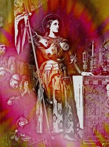 St. Joan of Arc, Rebel for a Cause. (Illustration by Cathleen Falsani/Sojourners)