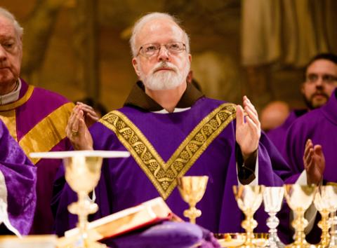 Cardinal Sean P. O’Malley celebrates Sunady Mass on March 3, 2013. Photo courtesy Religion News Service.