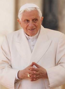 Pope Benedict XVI leaves Christmas Eve Mass in 2012. RNS photo by Paul Haring/Catholic News Service