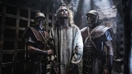 Diogo Morgaldo (center) plays Jesus in a scene of “Son of God.” Photo via RNS/courtesy Lightworkers Media