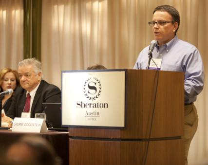 Basyle “Boz” Tchividjian from Liberty Universtiy School of Law speaks during a panel Thursday. RNS photo by Sally Morrow RNS photo by Sally Morrow