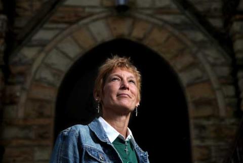 Patricia Schulte-Singleton, 53, never gave up the fight to save St. Patrick church. RNS photo by Lisa DeJong/The Plain Dealer RNS photo by Lisa DeJong/The Plain Dealer