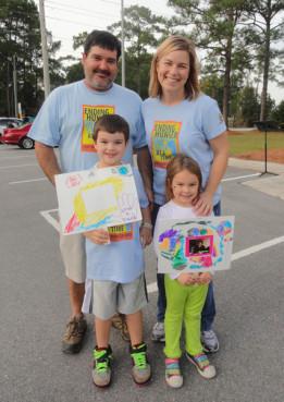 Mary Catherine Hinds with family at the Shallotte, N.C., CROP Hunger Walk. Photo via RNS, courtesy Mary Catherine Hinds.