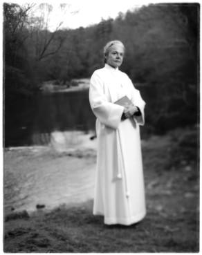 Ellen Davis portrait. Via RNS, by the Eno River/courtesy Chris Hildreth, Duke Photography