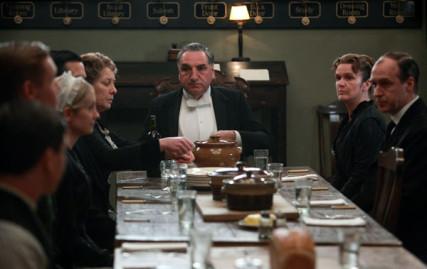 Downton Abbey's servant's hall RNS photo courtesy of © Carnival Film & Television Limited 2012 for MASTERPIECE. RNS photo courtesy of © Carnival Film & Television Limited 2012 for MASTERPIECE.