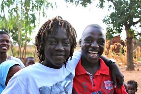 Cathleen Falsani’s son, Vasco, left, and his half-brother, Juma, in Malawi. RNS photo by Cathleen Falsani/Orange County Register RNS photo by Cathleen Falsani/Orange County Register