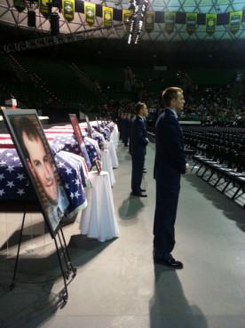 The practice session for the West memorial service on April 23 at Baylor University. Photo courtesy Wendy Norris. Photo courtesy Wendy Norris.