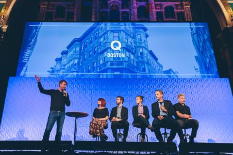 From the left: Gabe Lyons, Debra Hirsch, Matthew Vines, Julie Rodgers, David Gushee, Dan Kimball. Parker Young Photography / RNS Photo via Parker Young Photography / RNS