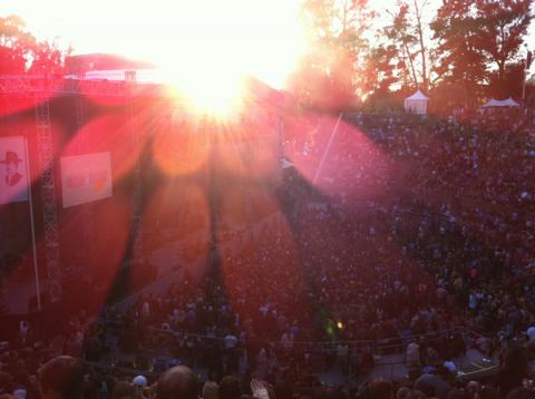 The second of three sold-out Mumford & Sons concert at UC Berkeley. Photo courtesy RNS. Photo courtesy RNS.