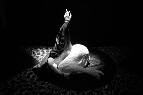 hadija Anderson, a Muslim convert in Los Angeles, performs a Butoh dance in 2008. RNS photo by Veridicu Photo RNS photo by Veridicu Photo