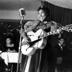Sister Rosetta Tharpe performs in Cafe Society in 1940. RNS photo by Charles Peterson/courtesy PBS American Masters. RNS photo by Charles Peterson/courtesy PBS American Masters.