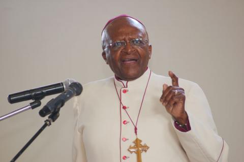 Nobel Laureate Archbishop Desmond Tutu on Tuesdayurged Uganda to scrap a controversial draft law. RNS photo by Fredrick Nzwili RNS photo by Fredrick Nzwili