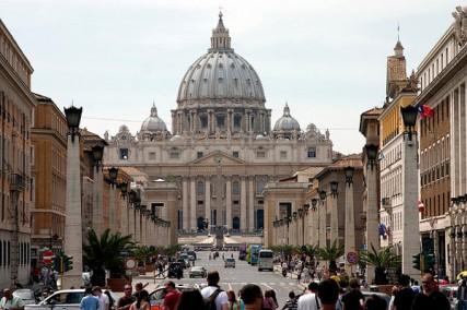 View down Via della Conciliazione to St. Peter’s Basilica in Rome. Photo courtesy of Jimmy Harris via Flickr