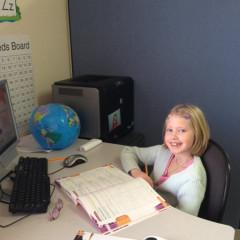 Sadie Bell studies at a desk. RNS photo courtesy Jennifer Bell. RNS photo courtesy Jennifer Bell.