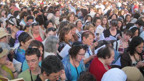 In May, Women of the Wall was attacked by ultra-Orthodox Jews opposed to their non-traditional style of prayer. Photo via RNS.