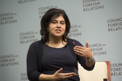 Baroness Sayeeda Warsi, U.K. minister for faith. Photo: Kaveh Sardari/Council on Foreign Relations. Via RNS.