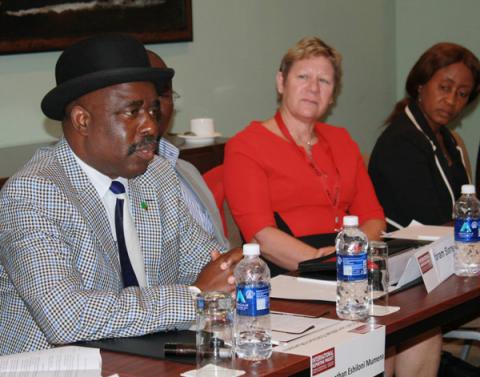 Chief Jonathan Eshiloni Mumena (far left). Photo courtesy RNS. Chief Jonathan Eshiloni Mumena (far left). Photo courtesy RNS.