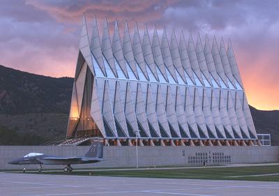 The chapel at the Air Force Academy in Colorado Springs, Colo. Photo courtesy of U.S. Air Force Academy Photo courtesy of U.S. Air Force Academy