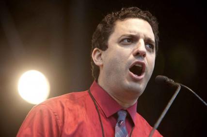 David Silverman, president of American Atheists, at the Reason Rally on March 24, 2012. RNS photo by Tyrone Turner.