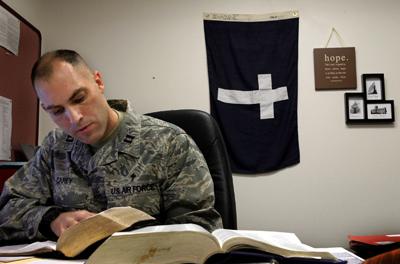 Air Force Capt. Mike Carey, a chaplain at Scott Air Force Base in Ill. RNS photo by Robert Cohen/The St. Louis Post-Dispatch