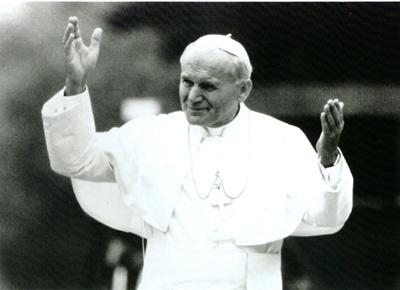Pope John Paul II gestures in a still from the PBS frontline show, “John Paul II: The Millennial Pope.” Pope John Paul II gestures in a still from the PBS frontline show.