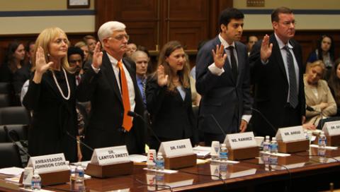 The first-ever congressional hearing on the International Religious Freedom Act. Photo courtesy RNS. Photo courtesy RNS.