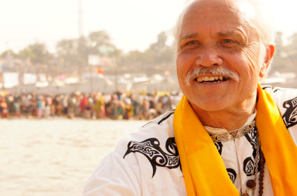 Rev. Patrick McCollum attends a spiritual gathering in the Kumbh Mela in Allahabad, India. Photo courtesy RNS. Photo courtesy RNS.