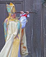 New Bishop of Durham knocking on door at Saturday's ceremony. Image from durham.anglican.org/news-and-events. New Bishop of Durham knocking on door at Saturday's ceremony. Image from durham.