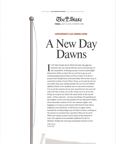 Screenshot of 'A New Day Dawns'/The State, July 10, 2015