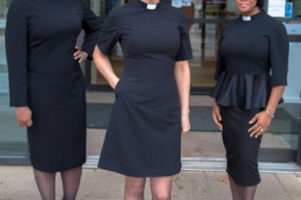 Female shop clergy attire