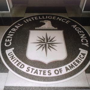 CIA floor seal, Public Domain via Wikimedia Commons