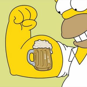 Homer Simpson knows the health benefits of beer.