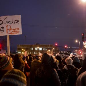Rally after the decision not to indict Darren Wilson