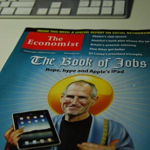 Steve Jobs The Economist cover, via Bill So / Flickr.com