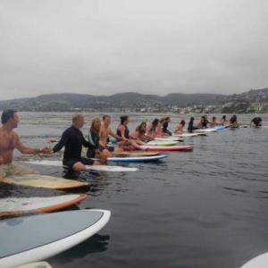 The paddle out for Mark Metherell, July 4, 2012. Photo by Carey Shyres. 
